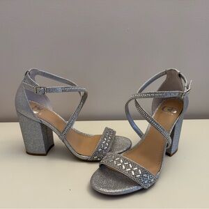 Gianni Bini Silver Strappy Heels